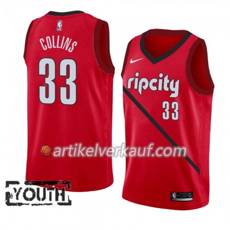 NBA Portland Trail Blazers Trikot Zach Collins 33 2018-19 Nike Rot Swingman - Kinder